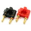 Connettore banana pcaudio bpa820/821 doppia banana dorata,Materiale PVC .